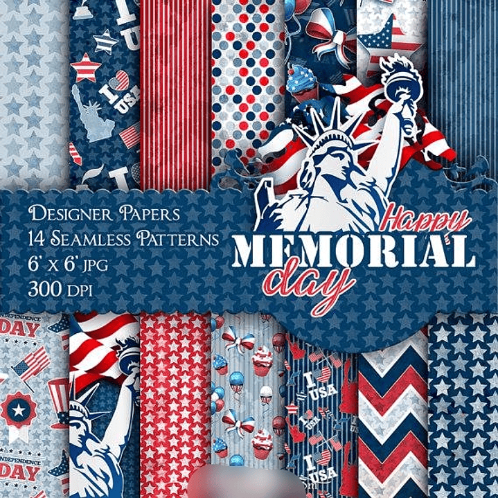 Kit Digital Papéis 4 de Julho  1