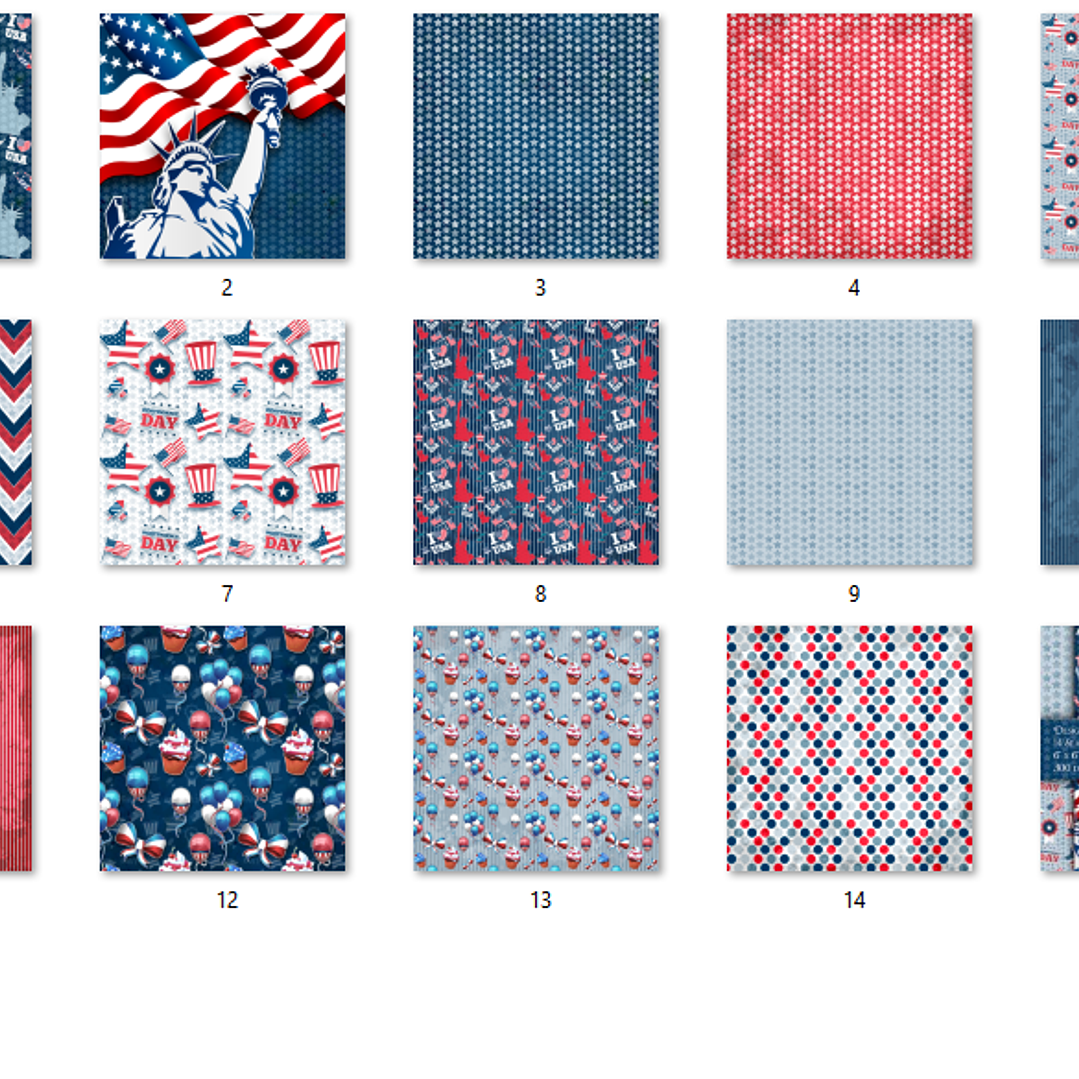 Kit Digital Papéis 4 de Julho  2