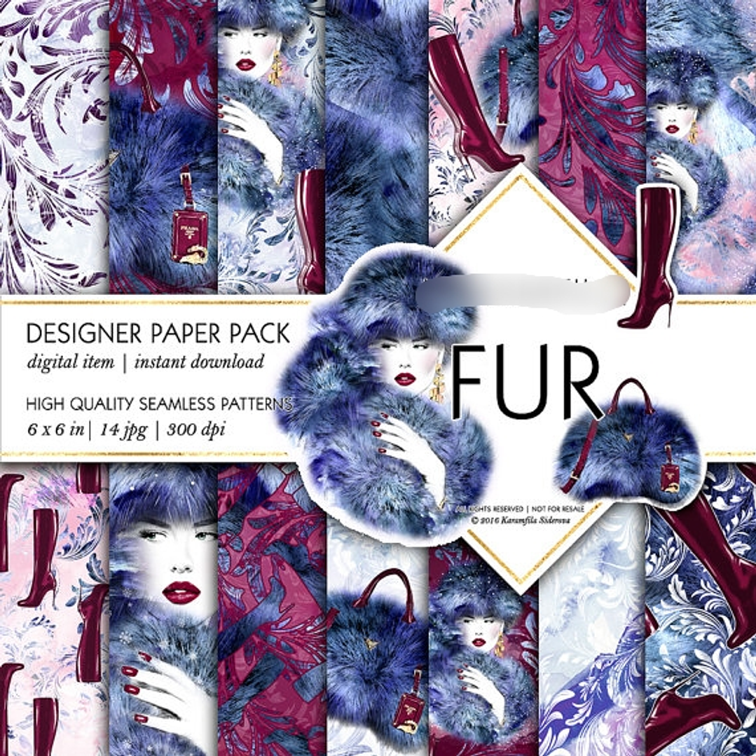 Kit Digital Papéis Pelagem 1