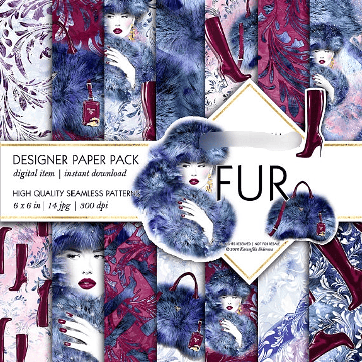 Kit Digital Papéis Pelagem 1