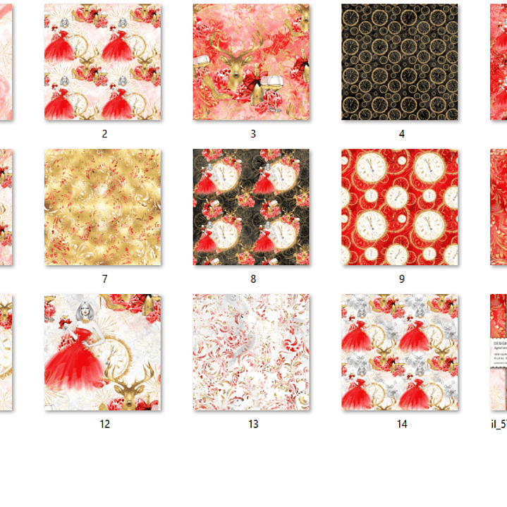 Kit Digital Papéis Ano Novo  2