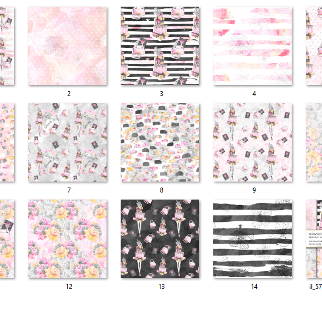 Kit Digital Papéis Compra no Shopping 2