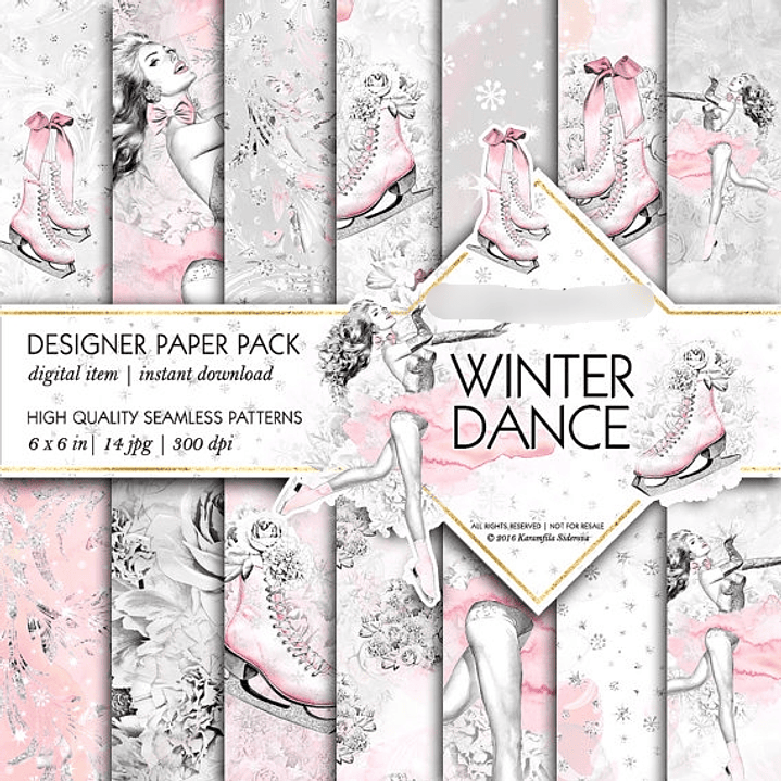 Kit Digital Papéis Patis no Gelo  1