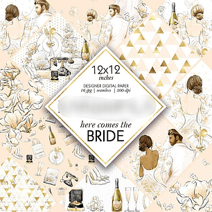 Kit Digital Papéis Noiva 