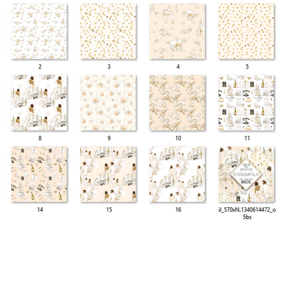 Kit Digital Papéis Noiva  2