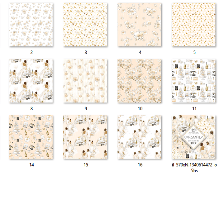 Kit Digital Papéis Noiva  2