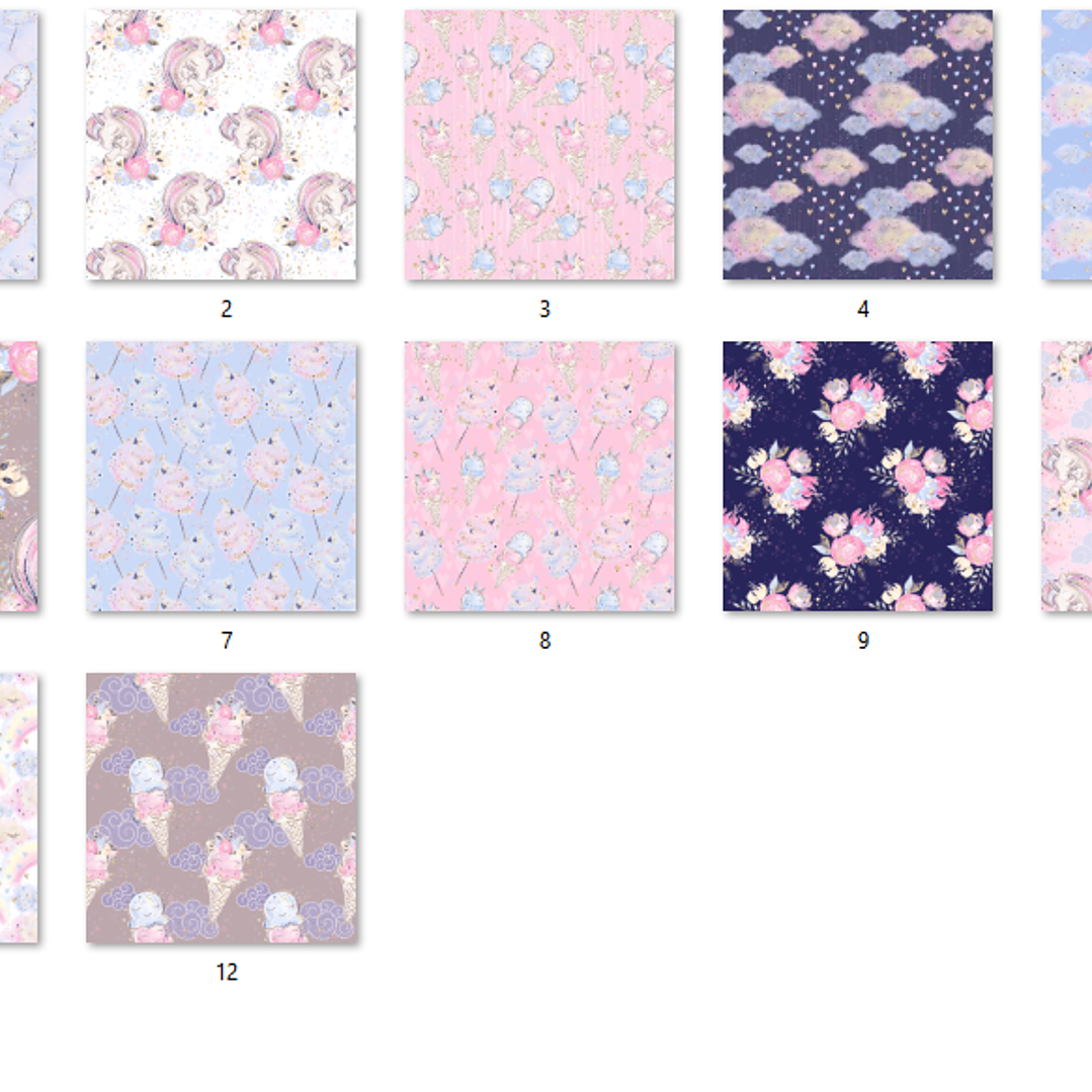 Kit Digital Papéis Unicórnio  2