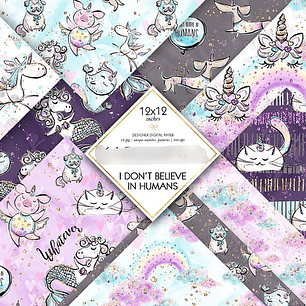 Kit Digital Papéis Animais Mágicos 