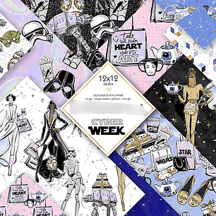 Kit Digital Papéis Star Wars