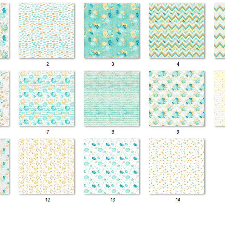 Kit Digital Papéis Menta Moderno 2