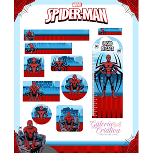 Arquivo Etiqueta Escolar Homem Aranha 