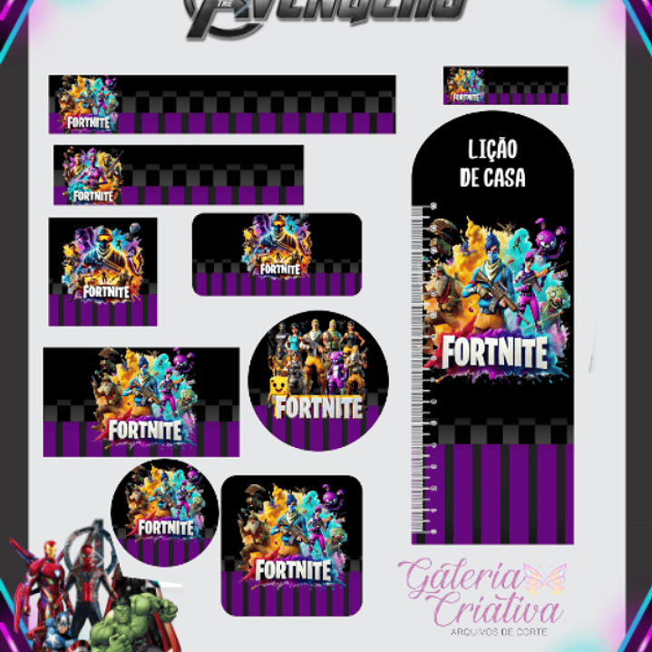 Arquivo Etiqueta Escolar Avengers  1