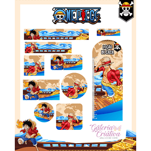 Arquivo Etiqueta Escolar One Piece 