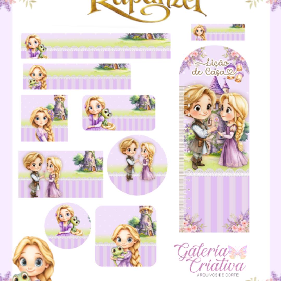 Arquivo Etiqueta Escolar Rapunzel  1