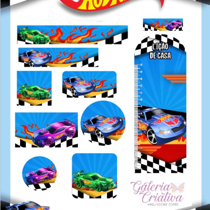 Arquivo Etiqueta Escolar Hotweels  1