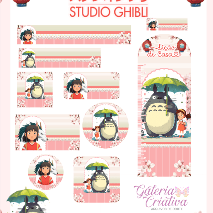 Arquivo Etiqueta Escolar Studio Ghibli  1