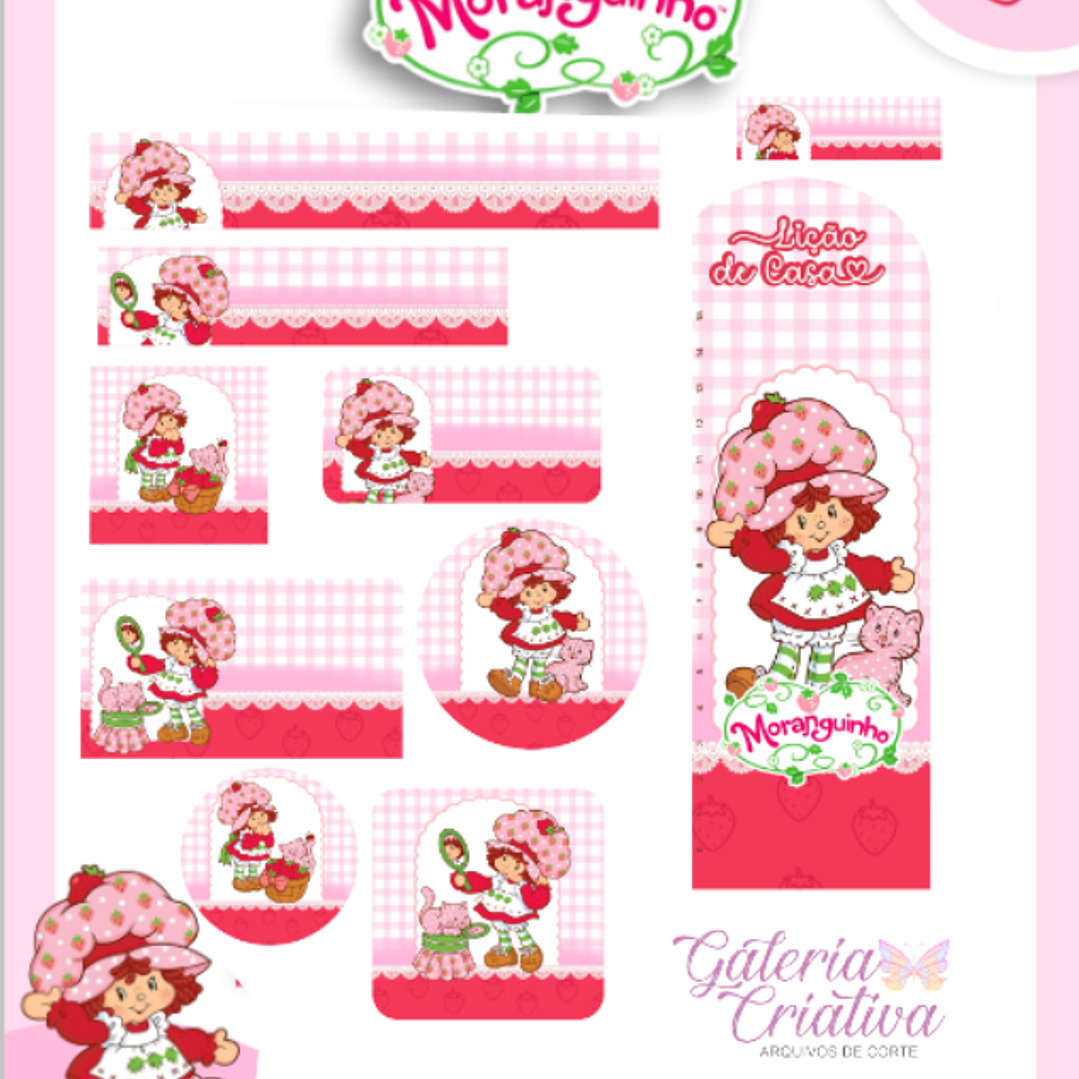 Arquivo Etiqueta Escolar Moranguinho  1