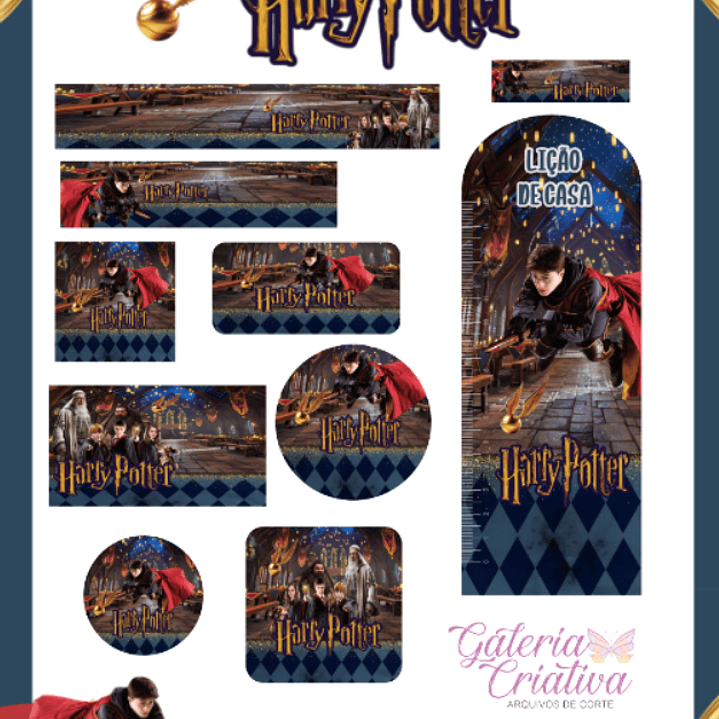 Arquivo Etiqueta Escolar Harry Potter  1