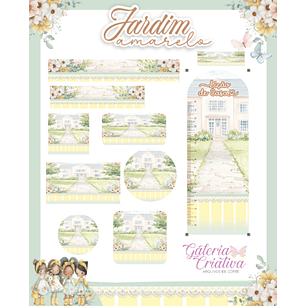 Arquivo Etiqueta Escolar Jardim Amarelo