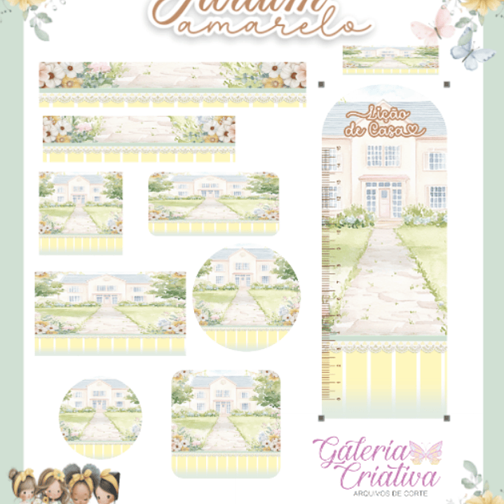 Arquivo Etiqueta Escolar Jardim Amarelo 1