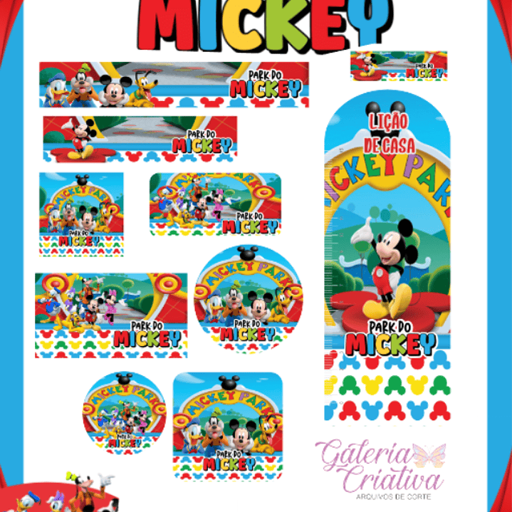 Arquivo Etiqueta Escolar Mickey Park  1