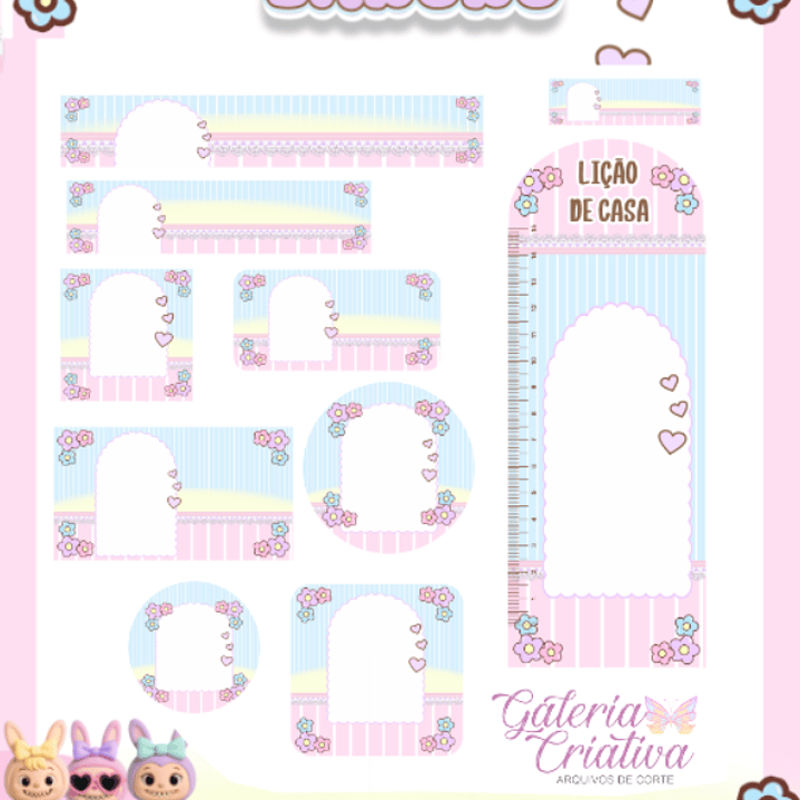 Arquivo Etiqueta Escolar Labubu  1