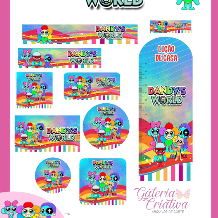 Arquivo Etiqueta Escolar Dandys World  1