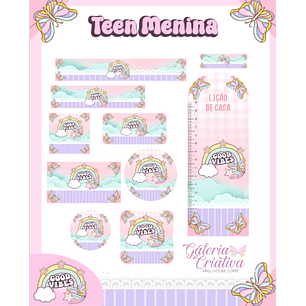 Arquivo Etiqueta Escolar Teen Menina 