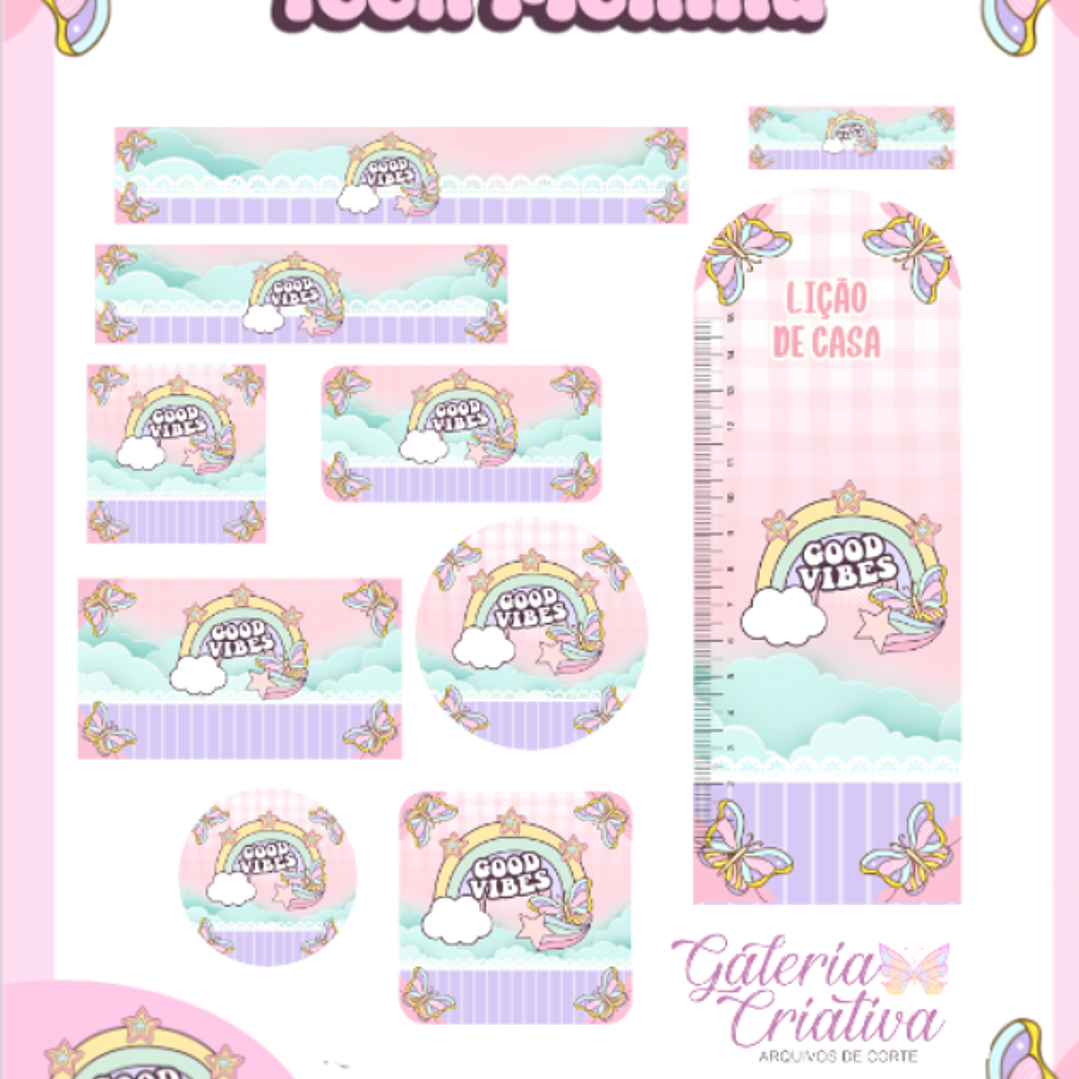 Arquivo Etiqueta Escolar Teen Menina  1