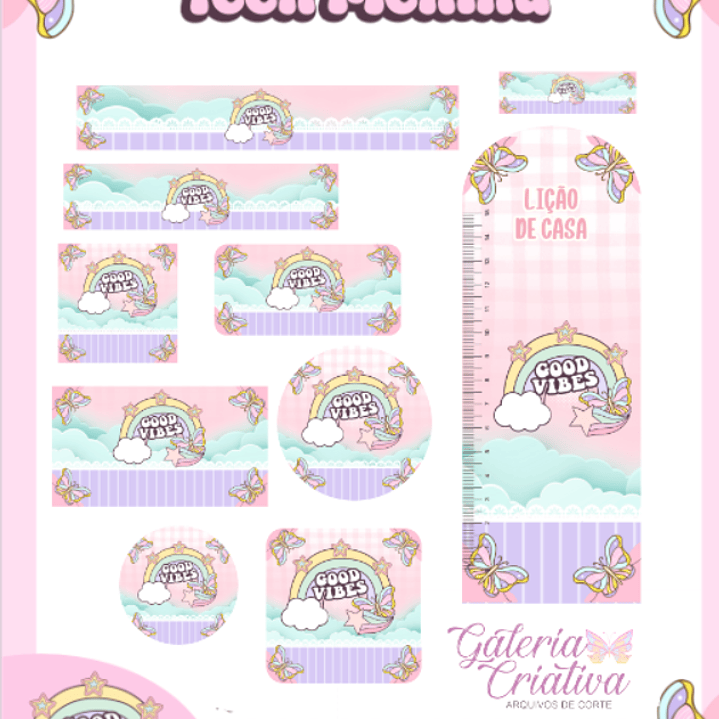 Arquivo Etiqueta Escolar Teen Menina  1