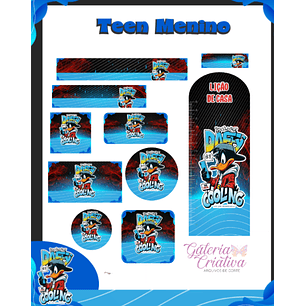 Arquivo Etiqueta Escolar Teen Menino 