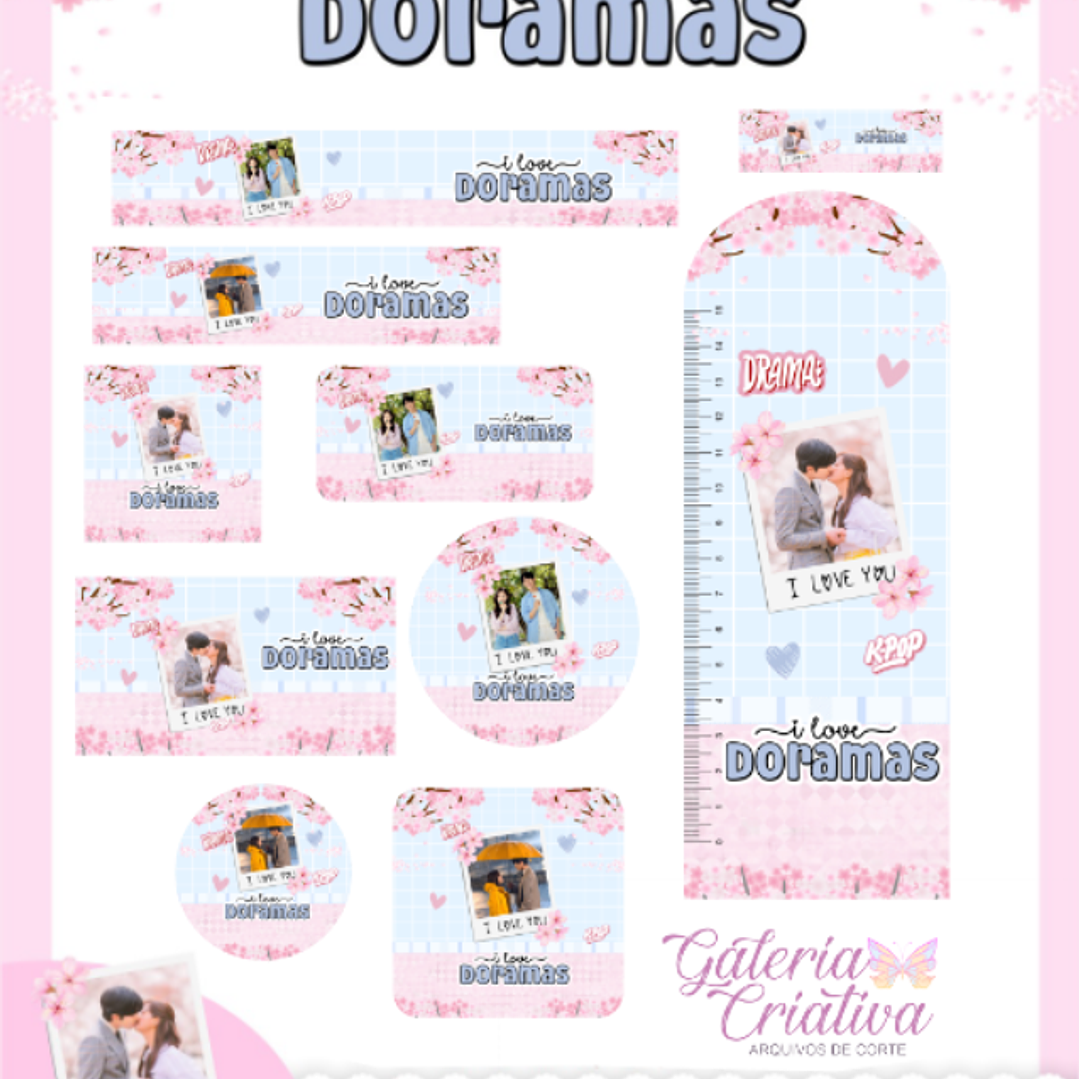 Arquivo Etiqueta Escolar I Love Doramas  1