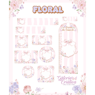 Arquivo Etiqueta Escolar Floral 