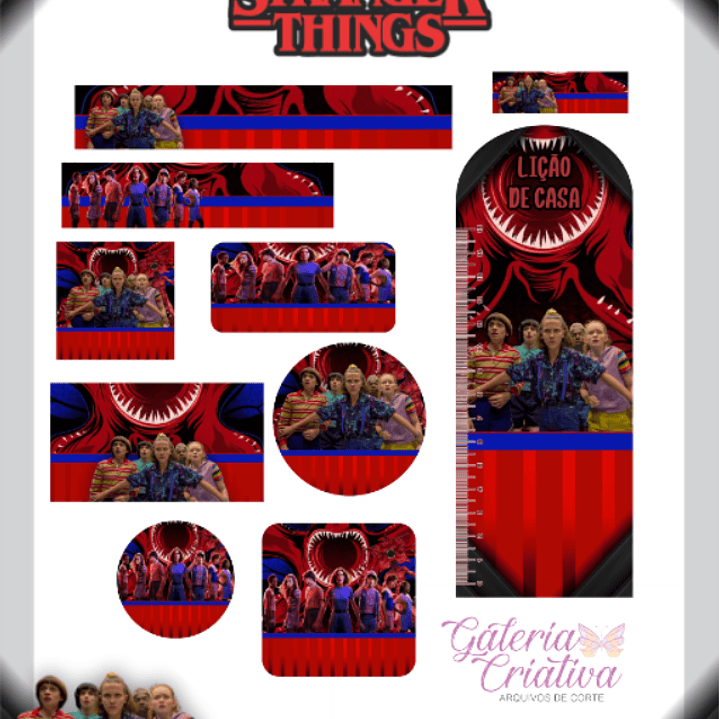 Arquivo Etiqueta Escolar Stranger Things  1