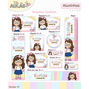 Arquivo Etiqueta Escolar Aluninhas 2026 