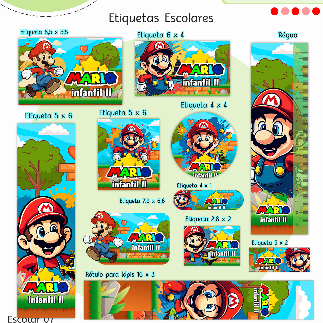 Arquivo Etiqueta Escolar Super Mário  1