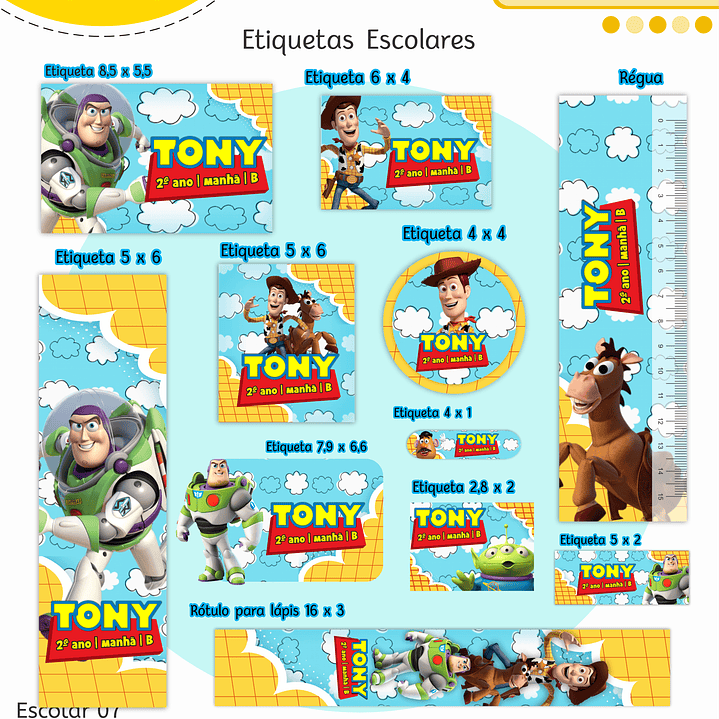 Arquivo Etiqueta Escolar Toy Story 1