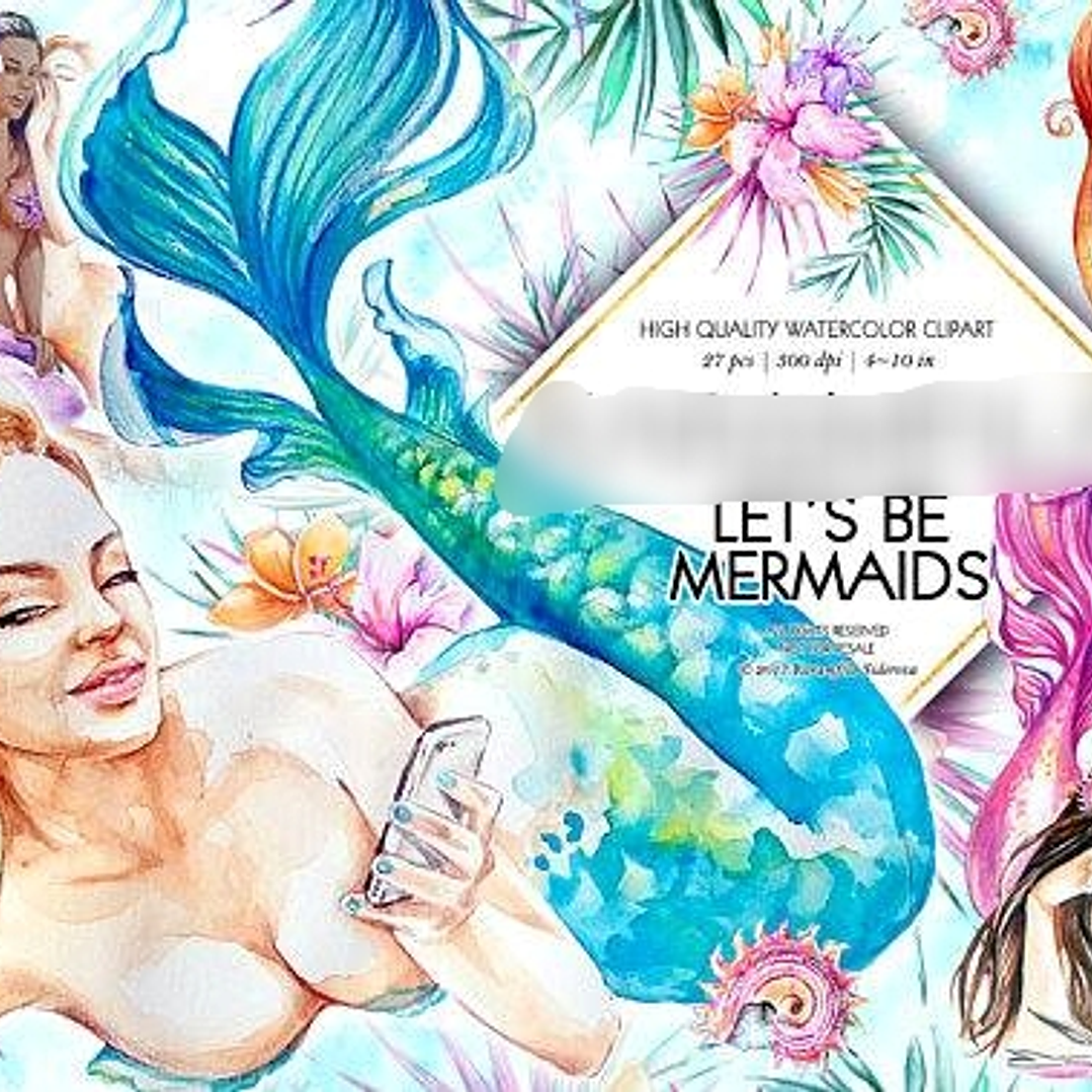 Kit Digital Vamos ser Sereias  1