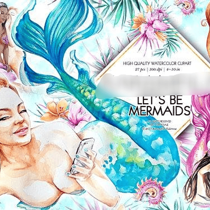 Kit Digital Vamos ser Sereias  1