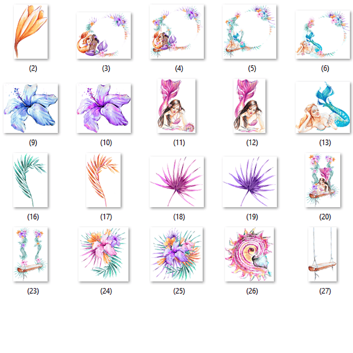 Kit Digital Vamos ser Sereias  2