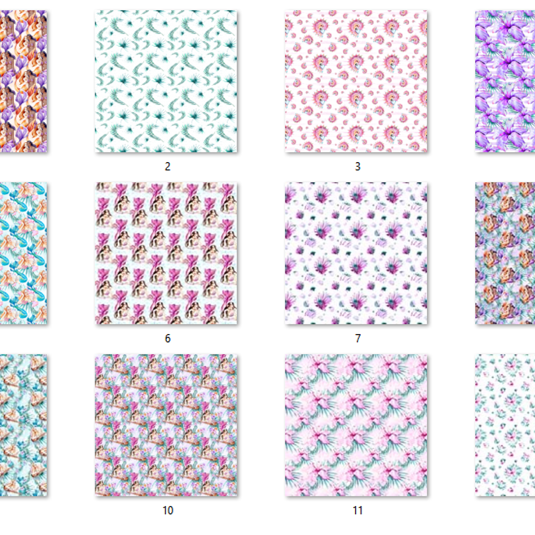 Kit Digital Papéis Vamos ser Sereias  2