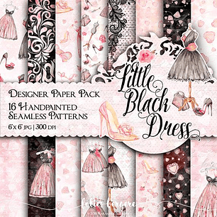 Kit Digital Papéis Vestidinho Preto 