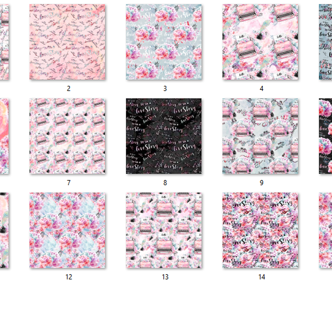 Kit Digital Papéis Romance  2