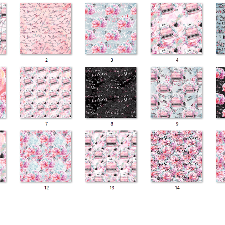 Kit Digital Papéis Romance  2