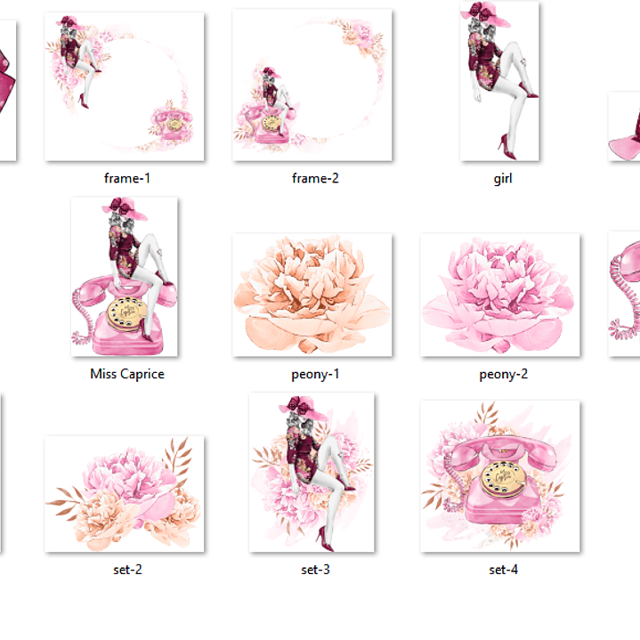 Kit Digital Mulher Telefonista 2