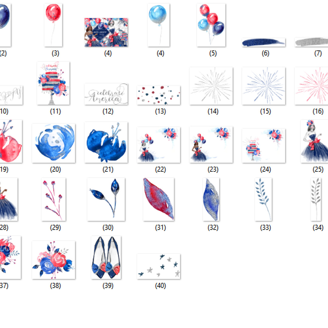 Kit Digital Aniversário 4 de Julho  2