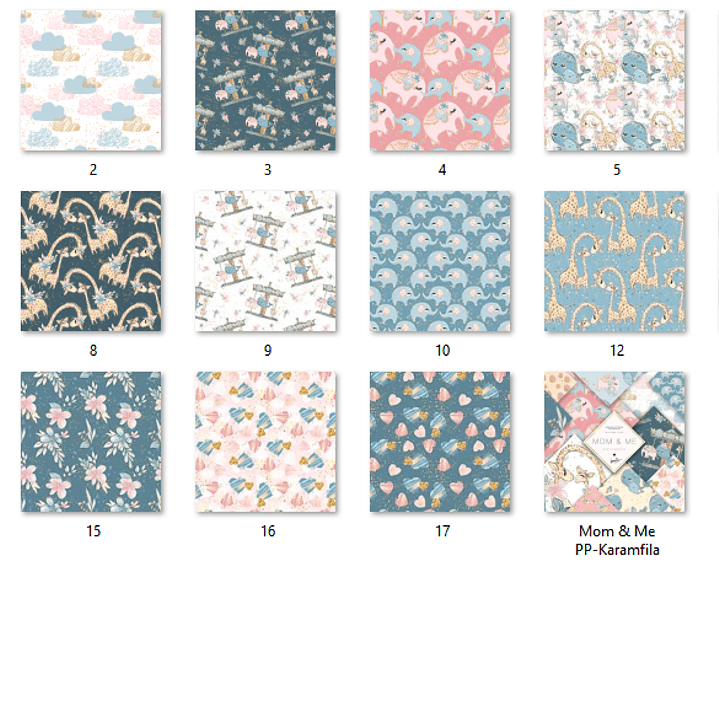 Kit Digitak Papéis Dia das Mães Animais  2