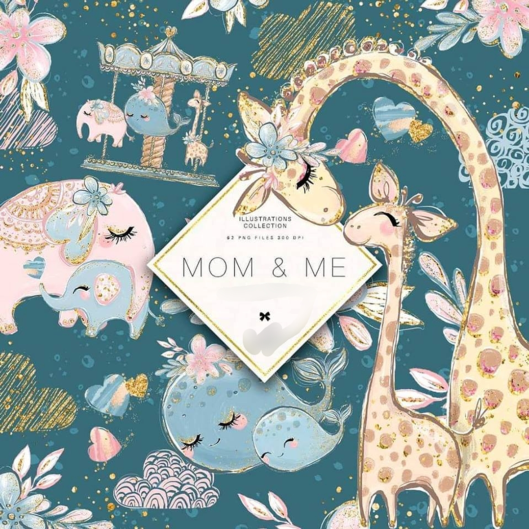 Kit Digital Dia das Mães Animais  1