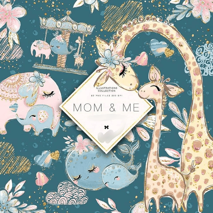 Kit Digital Dia das Mães Animais  1