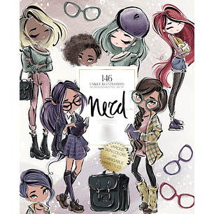 Kit Digital Garotas Nerd 